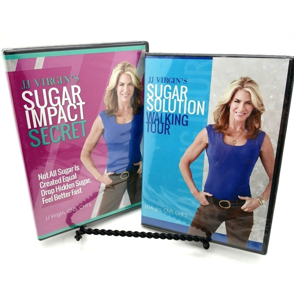 Lot of 2 DVDs JJ Virgin Sugar Solution Walking Tour & Sugar Impact Secret